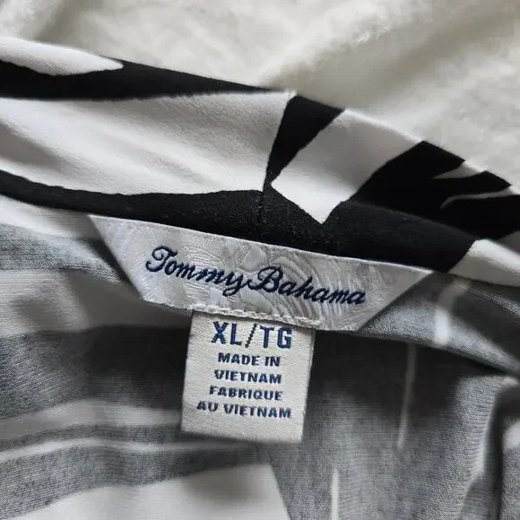 Tommy Bahama Oliana Hawaiian Maxi Dress Size XL Jersey V-neck Side Slit Resort - Picture 6 of 9